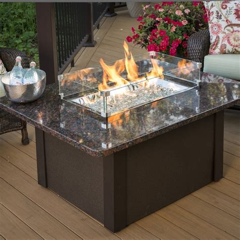 Outdoor Greatroom Company 36-in W 65000-BTU British Copper Aluminum Propane Gas Fire Table in ...