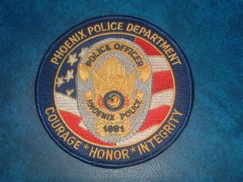 Phoenix Arizona Police Department Embroidered Badge Patch 4 1/4" Unused Mint • $14.95 - PicClick ...