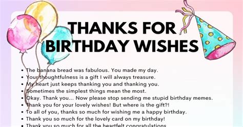 70 Ways to Say Thanks for Birthday Wishes in English • 7ESL