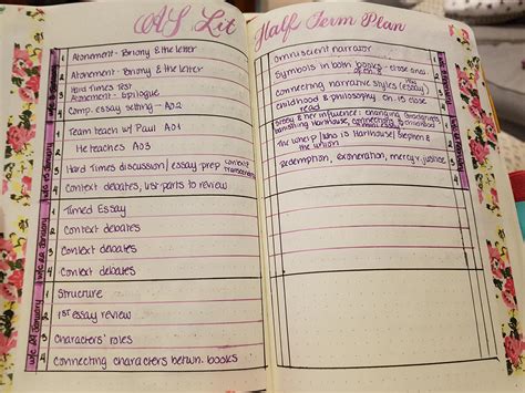 One of the ways I use my bullet journal as a teacher - planning the half term. Makes weekly ...