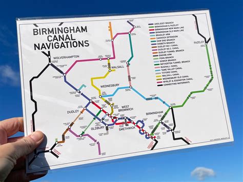 Birmingham Canal Navigation Map Print A4 London Underground - Etsy UK