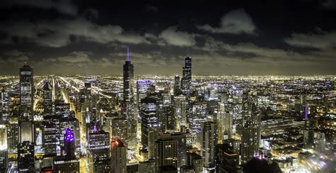 Chicago Skyline At Night