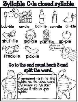 Third Grade Phonics Level 3 Unit 8 (Consonant le syllable Worksheets )