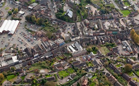 Cheadle town centre Staffordshire from the air | aerial photographs of ...