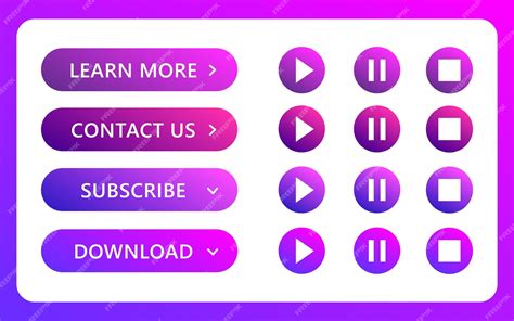 Premium Vector | Gradient purple button for website, app, software and ux ui design