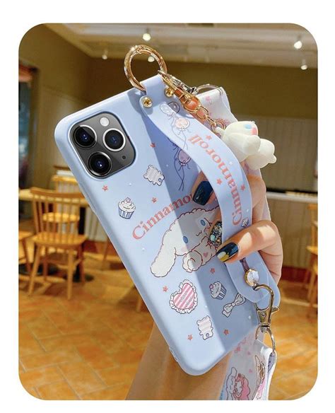 Sanrio Cinnamoroll kawaii cute phone case with chain&lanyard | Etsy