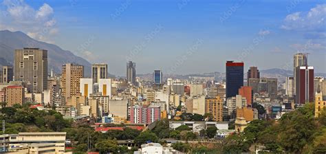 Skyline of downtown Caracas, capital city of Venezuela Stock Photo ...