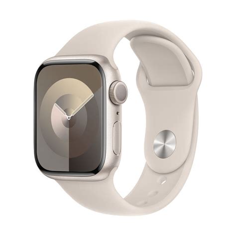 Apple Watch Series 9 GPS 41mm Blanco Estrella Caja de Aluminio con Correa Deportiva Blanco ...