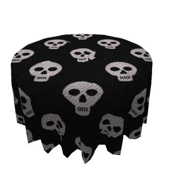 Second Life Marketplace - Cateau de meow Sm. Round Table - Black Skulls