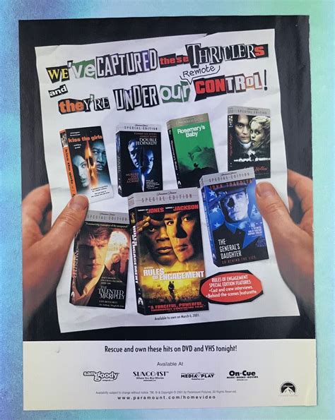 vintage 1990s magazine print ad Paramount Home Video VHS entertainment | eBay