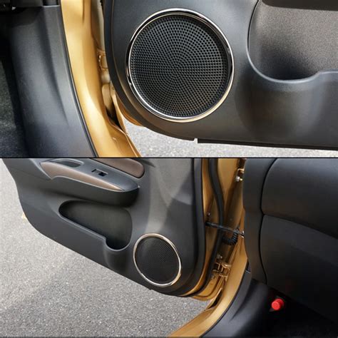 JY SUS304 Stainless Steel Interior Door Speaker Trim Car Styling Cover ...