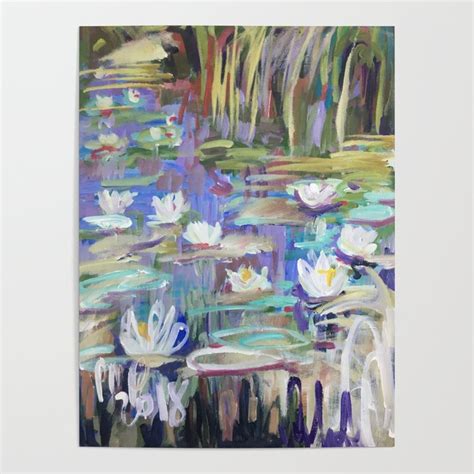 Water Lilies 1 Poster by PAULA MACMILLAN-PERICH | Society6