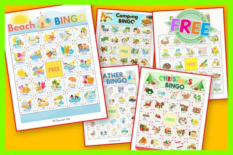 Free Printable Bingo Games for Kids - Classroom Star Worksheets