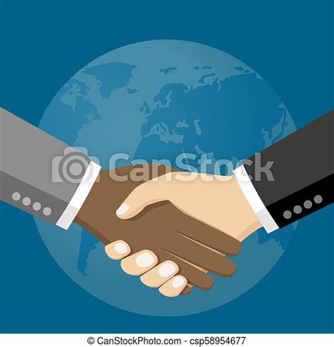 Business people shaking hands vector illustration. | CanStock