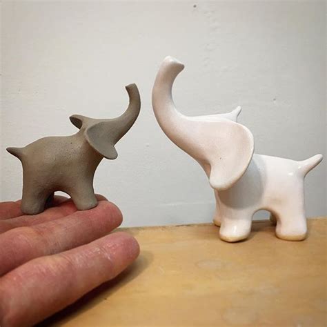 Adorable Miniature Elephant Sculptures