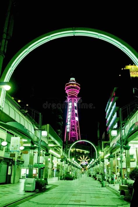 Shinsekai and the Tsutenkaku Tower Editorial Stock Image - Image of ...