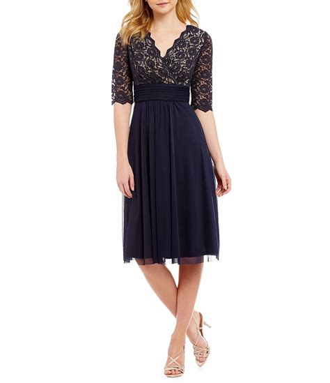 Jessica Howard Petite Surplice Bodice Dress | Dillards