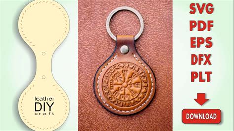 Leather Keychain Pattern SVG