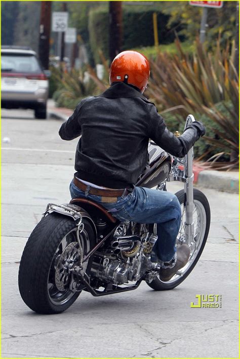 Photo: brad pitt motorcycle 03 | Photo 942711 | Just Jared ...