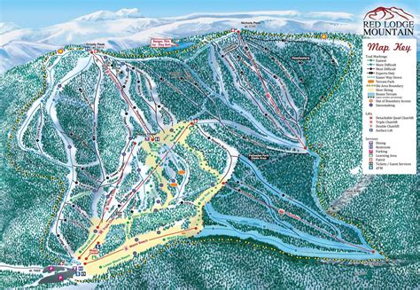 Red Lodge Mountain Piste Map / Trail Map