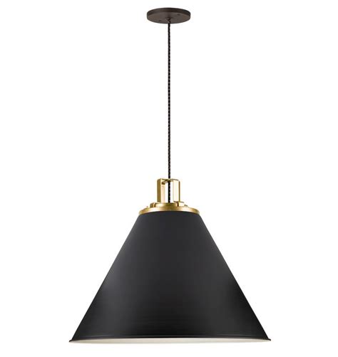 Butte 24" Cone Aged Brass Pendant | Cone pendant, Pendant light, Light