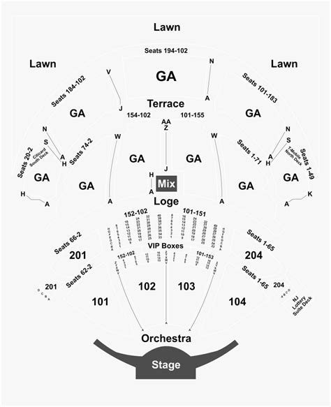 Pnc Bank Art Center Seating Chart Row W, HD Png Download - kindpng