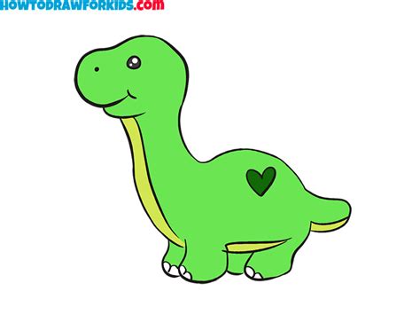 How to Draw a Dinosaur - Easy Drawing Tutorial For Kids