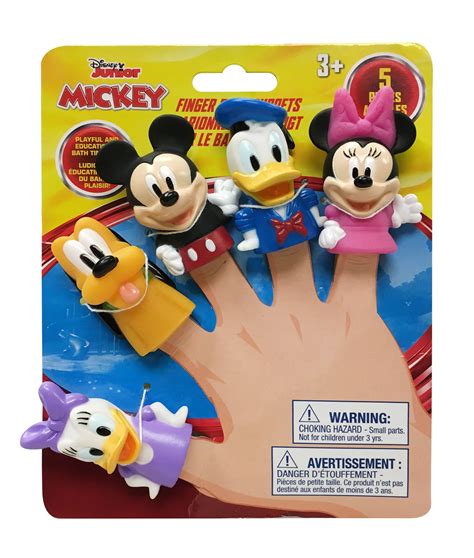 Disney Mickey Mouse & Friends Bath Finger Puppets - Walmart.com - Walmart.com