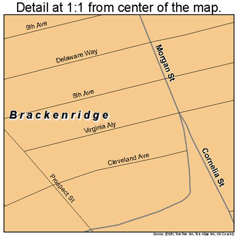 Brackenridge Pennsylvania Street Map 4207976