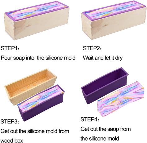 Silicone Soap Molds 5 Pcs Rectangular Wooden Silicone Soap - Etsy