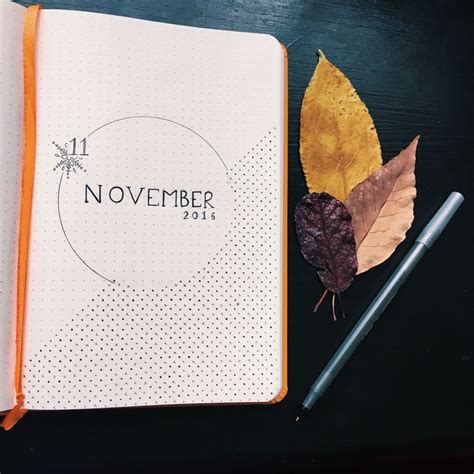 Bullet Journal: November cover… when leaves turn into snowflakes ...