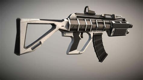 Sci-Fi Futuristic Assault Rifle 3D Model by magTechnologies
