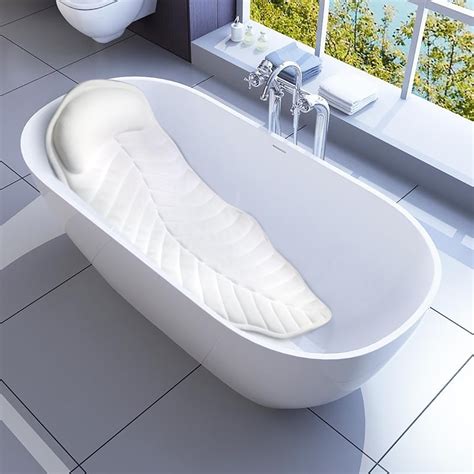 Non-Slip Bathtub Mattress Cushion with Large Suction Cups, Full Body ...