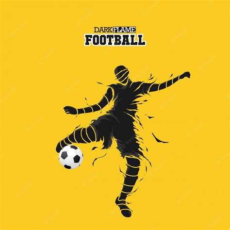 Premium Vector | Football soccer dark flame silhouette