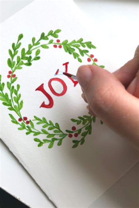 Step-by-Step Watercolor Christmas Card with Pattern | Watercolor ...