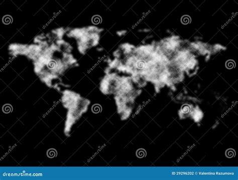 World map from clouds. stock illustration. Illustration of blue - 29296202