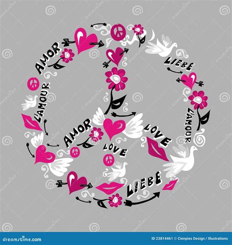 Peace And Love Symbol Stock Image - Image: 23814461