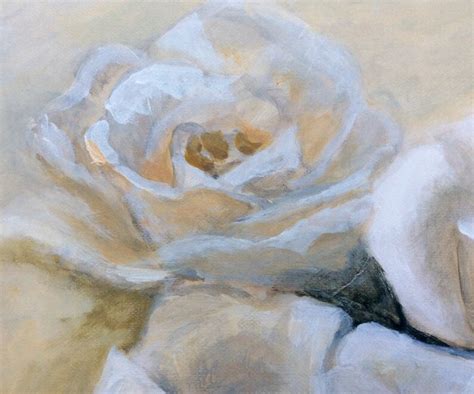 White Roses, Flower Painting, Original Acrylic Painting, Painting on ...