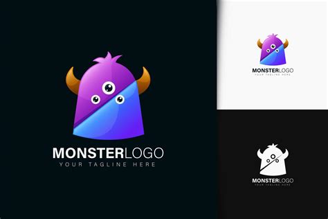 Monster logo design with gradient 4669270 Vector Art at Vecteezy