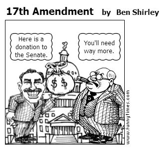 17th Amendments: The Constitution by allowing voters to cast direct votes for U.S. Senators ...