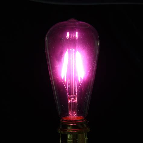 E27 ST64 2W Vintage Edison Light Bulb LED COB Filament Colorful Lamp 220V Sale - Banggood.com