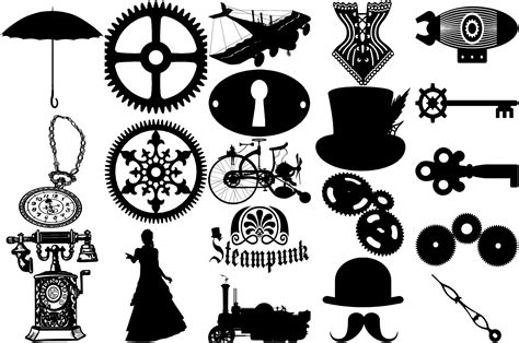 Steampunk Silhouette AI EPS PNG #handmade#excellent#items#craft | Steampunk, Silhouette ...