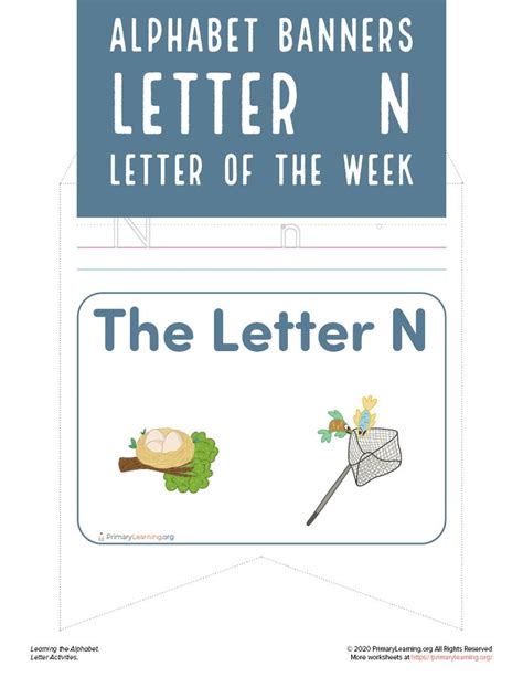 Letter N Banners | Letter activities, Letter n, Lettering