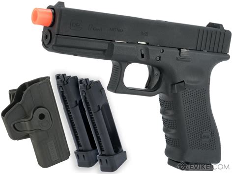 Elite Force Fully Licensed GLOCK 17 Gen.4 Gas Blowback Airsoft Pistol (Type: CO2 / Carry Bundle ...