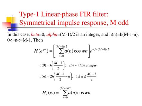 PPT - Chapter 8. FIR Filter Design PowerPoint Presentation, free ...