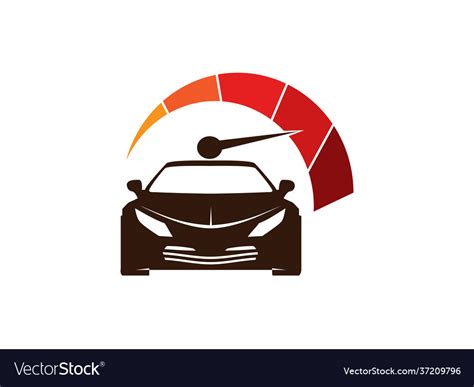 Car speedometer logo design automotive race Vector Image