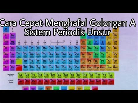 Cara Menghafal Tabel Periodik Golongan B – Beinyu.com