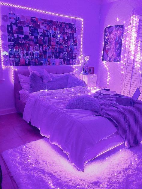 Purple Aesthetic Rooms - Purple Aesthetic Room Ideas - Purple Bedrooms | Purple room decor, Neon ...