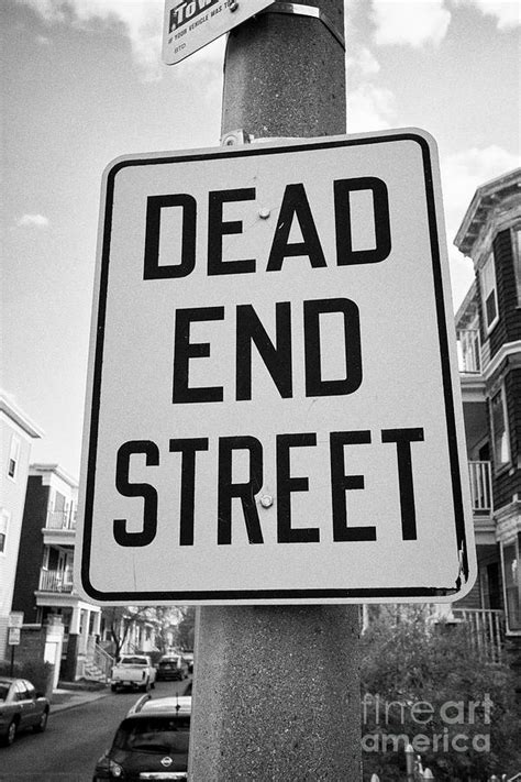 dead end street roadsign in residential area dorchester Boston USA Photograph by Joe Fox | Pixels