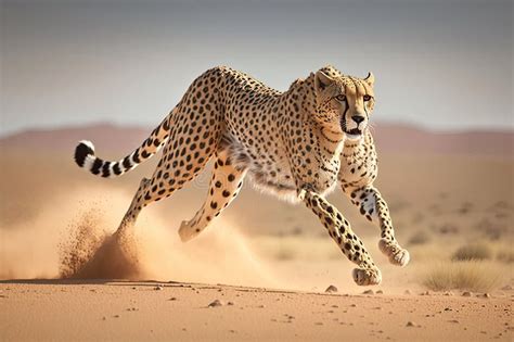 Cheetah Running in South Africa (Generative AI) Stock Illustration ...